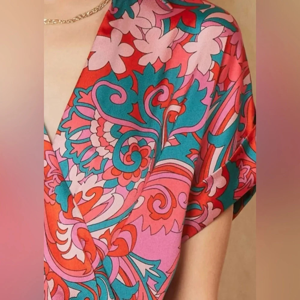 NWT Entro Wrap Dress. Size Large. - Picture 2 of 6